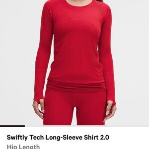 Swiftly Tech Long-Sleeve Shirt 2.0 - Red